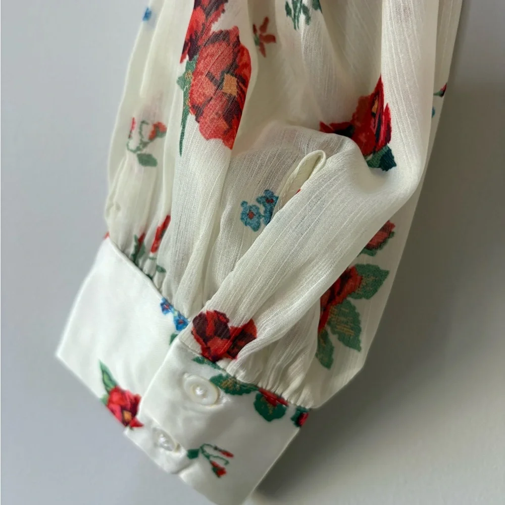 NWT WeWoreWhat Puff Sleeve Floral Dress